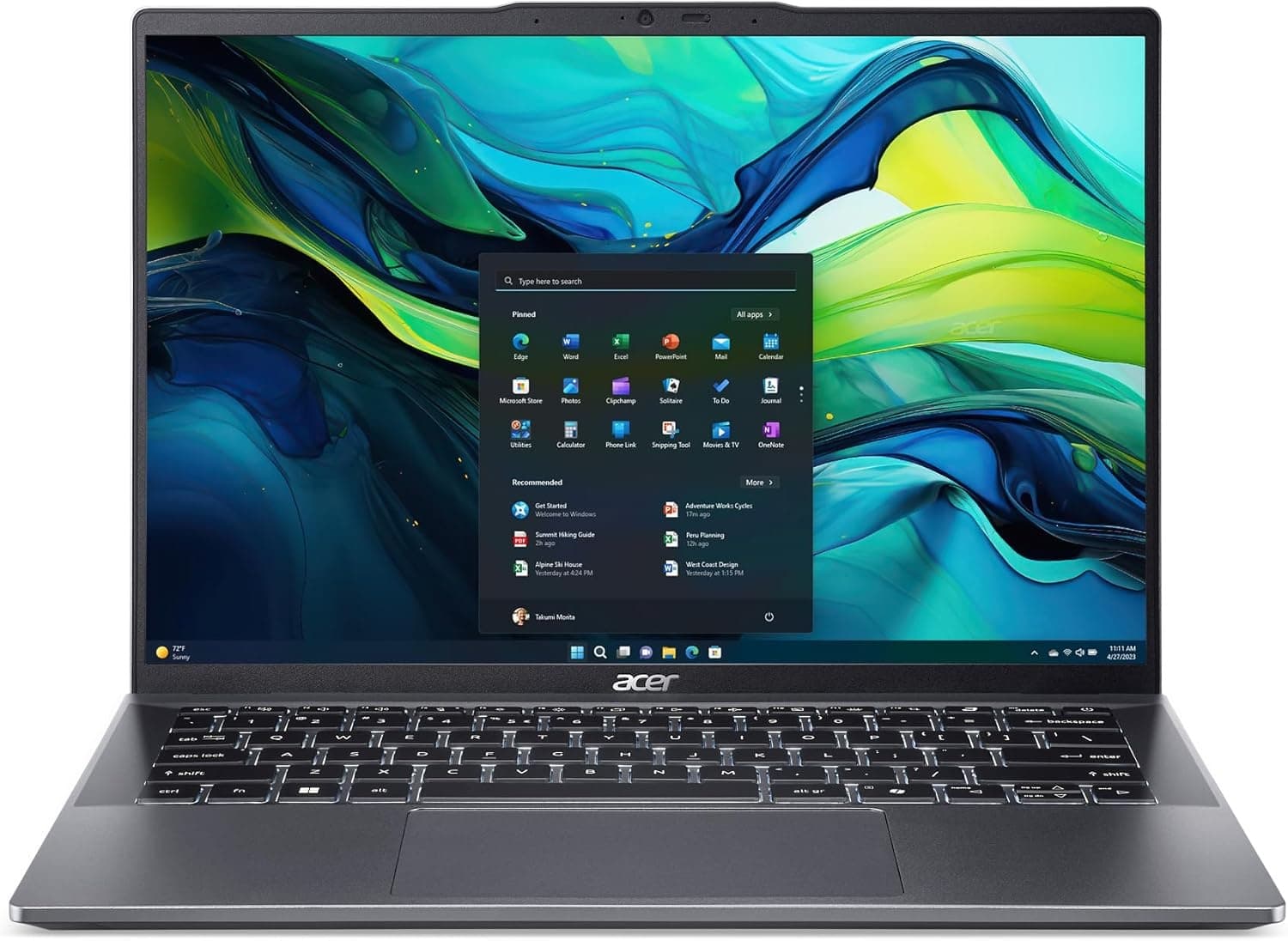 Acer Swift Go 14 Laptop | Pantalla táctil de 14" 1920 x 1200 | Desbloquea
